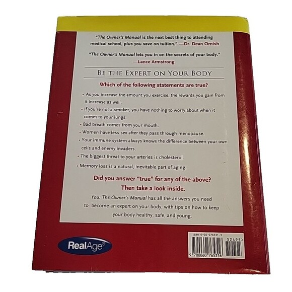 YOU - The Owner's Manual : An Insider's Guide to the Body Hardcover 1st Edition - Picture 2 of 6